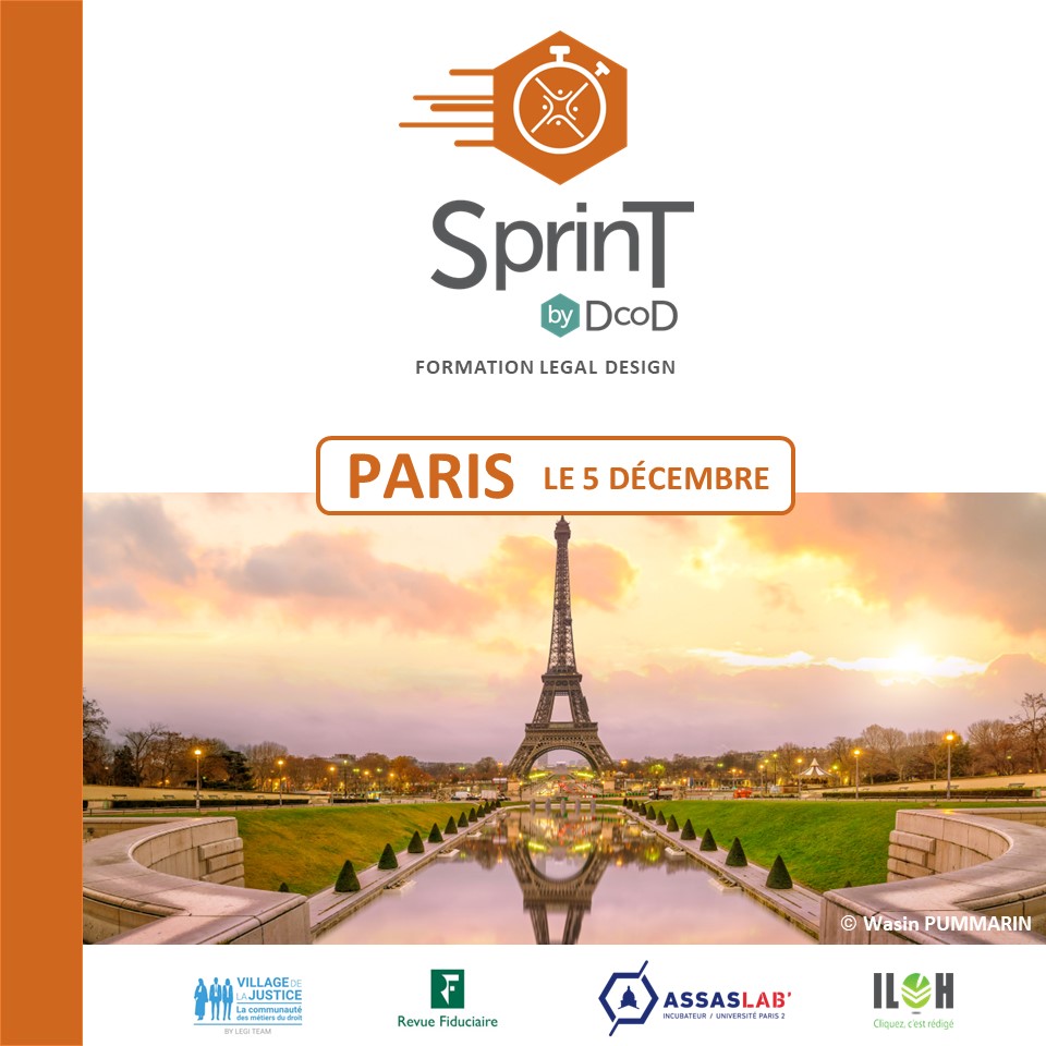 Legal Design Sprint - Paris le 5 décembre 2023 - formation Legal Design Interprofessionnelle 